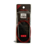 Red Lace Stainless Steel Fixed Circular Needles 100cm to 150cm