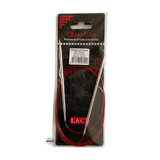Red Lace Stainless Steel Fixed Circular Needles 100cm to 150cm