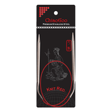 Knit Red Stainless Steel Fixed Circular Needles