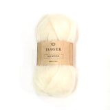 Isager Silk Mohair Colour E0 composed of super kid mohair and  silk