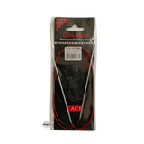 Red Lace Stainless Steel Fixed Circular Needles 100cm to 150cm