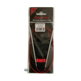 Red Lace Stainless Steel Fixed Circular Needles 100cm to 150cm