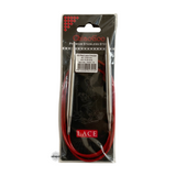 Red Lace Stainless Steel Fixed Circular Needles 100cm to 150cm