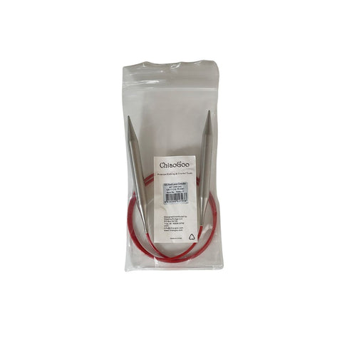 Red Lace Stainless Steel Fixed Circular Needles 100cm to 150cm