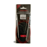 Red Lace Stainless Steel Fixed Circular Needles 100cm to 150cm