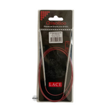 Red Lace Stainless Steel Fixed Circular Needles 100cm to 150cm