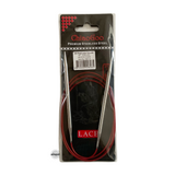 Red Lace Stainless Steel Fixed Circular Needles 100cm to 150cm