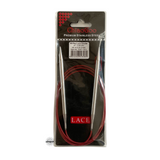 Red Lace Stainless Steel Fixed Circular Needles 100cm to 150cm