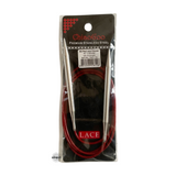 Red Lace Stainless Steel Fixed Circular Needles 100cm to 150cm