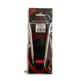Red Lace Stainless Steel Fixed Circular Needles 100cm to 150cm