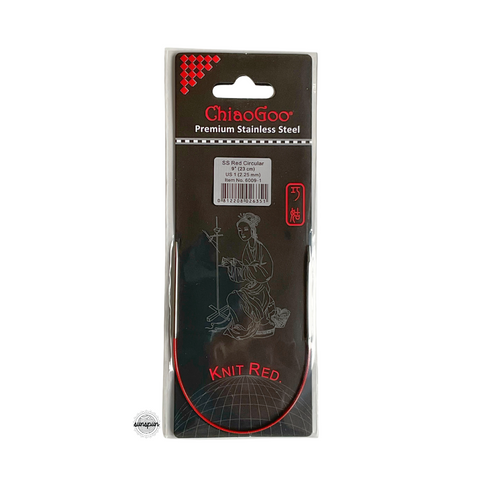 Knit Red Stainless Steel Fixed Circular Needles