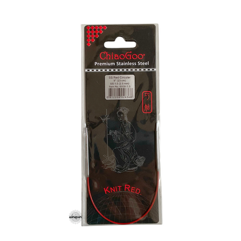 Knit Red Stainless Steel Fixed Circular Needles