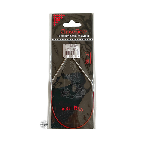 Knit Red Stainless Steel Fixed Circular Needles