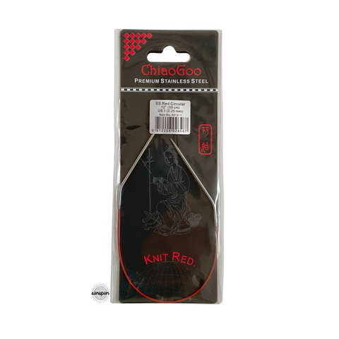 Knit Red Stainless Steel Fixed Circular Needles