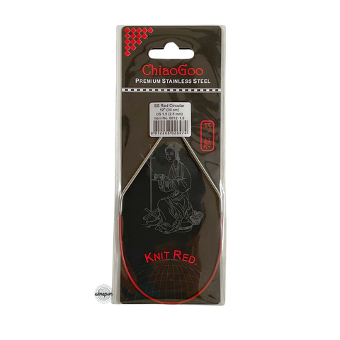Knit Red Stainless Steel Fixed Circular Needles