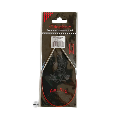 Knit Red Stainless Steel Fixed Circular Needles