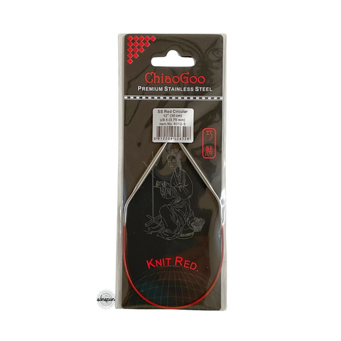 Knit Red Stainless Steel Fixed Circular Needles