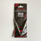 Red Lace Stainless Steel Fixed Circular Needles 40cm to 80cm