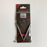 Red Lace Stainless Steel Fixed Circular Needles 40cm to 80cm