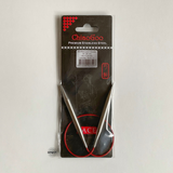Red Lace Stainless Steel Fixed Circular Needles 40cm to 80cm