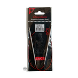 Red Lace Stainless Steel Fixed Circular Needles 40cm to 80cm