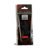 Red Lace Stainless Steel Fixed Circular Needles 40cm to 80cm
