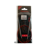 Red Lace Stainless Steel Fixed Circular Needles 40cm to 80cm