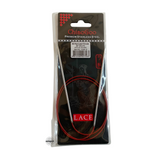 Red Lace Stainless Steel Fixed Circular Needles 40cm to 80cm