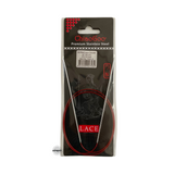 Red Lace Stainless Steel Fixed Circular Needles 40cm to 80cm