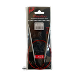 Red Lace Stainless Steel Fixed Circular Needles 40cm to 80cm