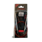 Red Lace Stainless Steel Fixed Circular Needles 40cm to 80cm