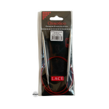 Red Lace Stainless Steel Fixed Circular Needles 40cm to 80cm