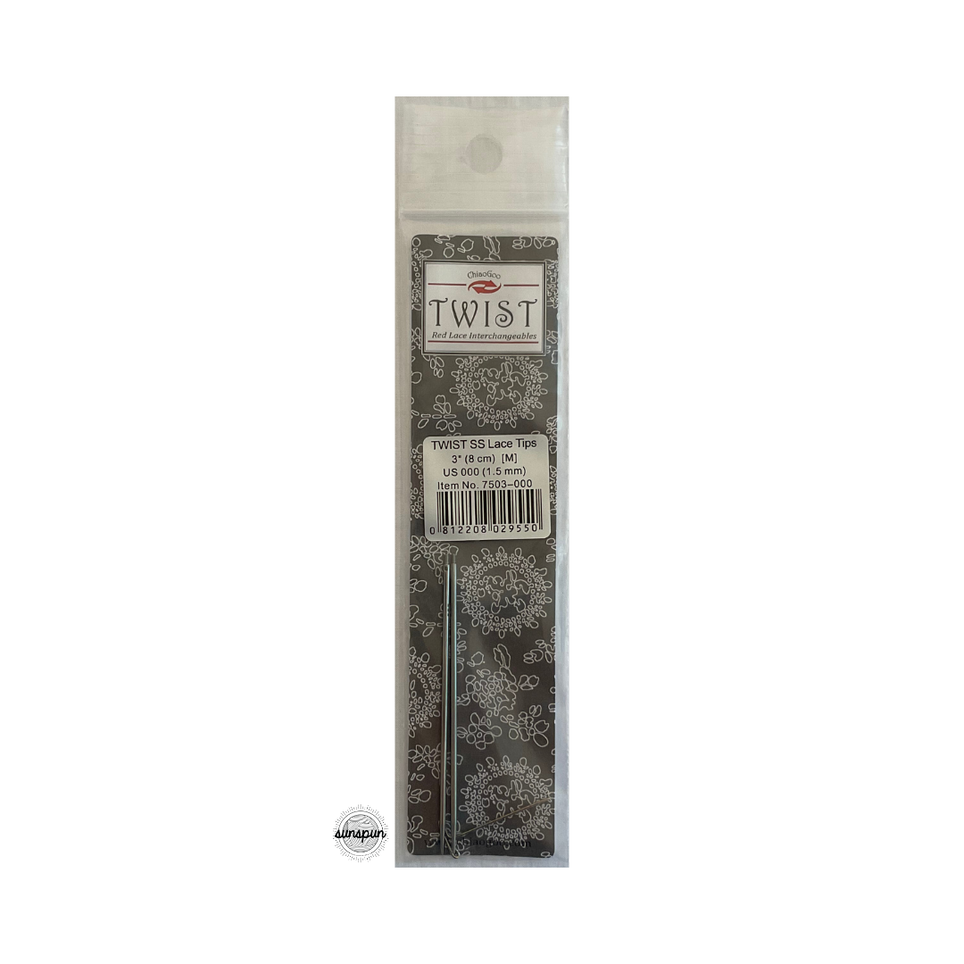 8cm Line Twist Red Lace Tips 8cm | ChiaoGoo | Needles and Hooks | Sunspun