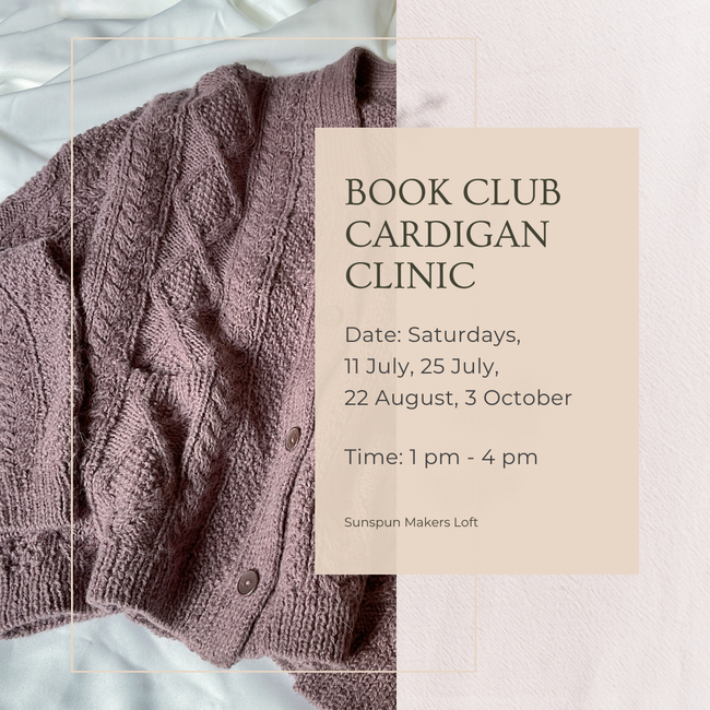 Book Club Cardigan Clinic (4 part workshop)