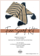 Finn Scarf Kit - Milk Tea and Denim