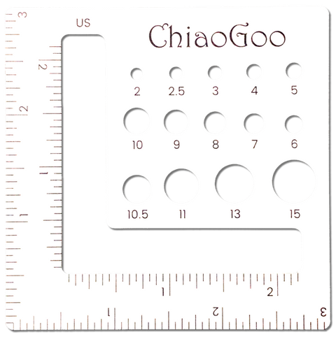 ChiaoGoo 3" (7.5cm) Square Needle Gauge