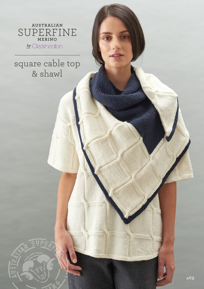 469 Square Cable Top & Shawl