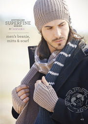 453 Men's Beanie, Mitts and Scarf
