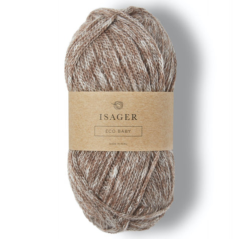 A beautiful light natural fibre yarn with shades of brown