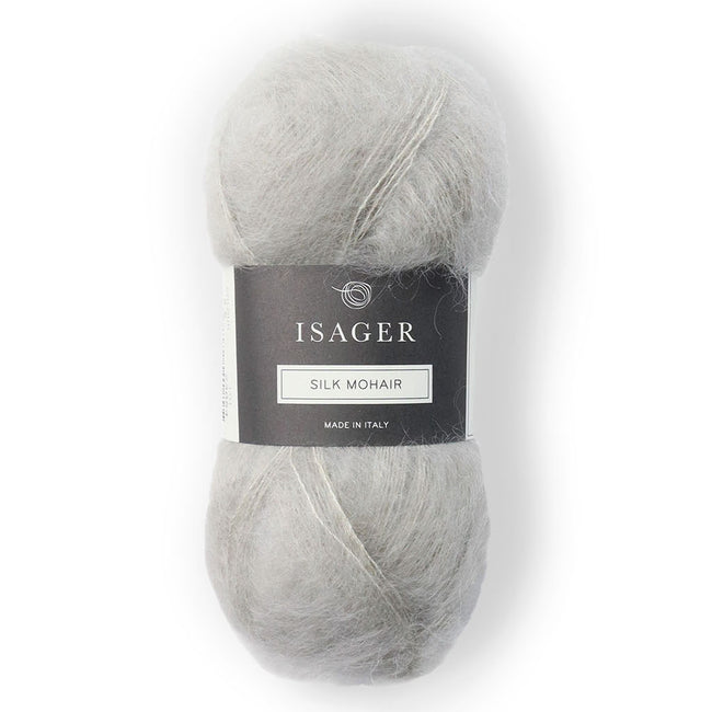 Isager Silk Mohair Colour 2S composed of super kid mohair and  silk